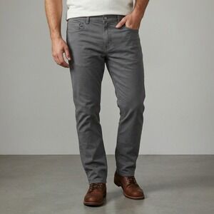 Flint and Tinder‎ Straight Fit Gray Casual Relaxed Chino Pants - 38X34